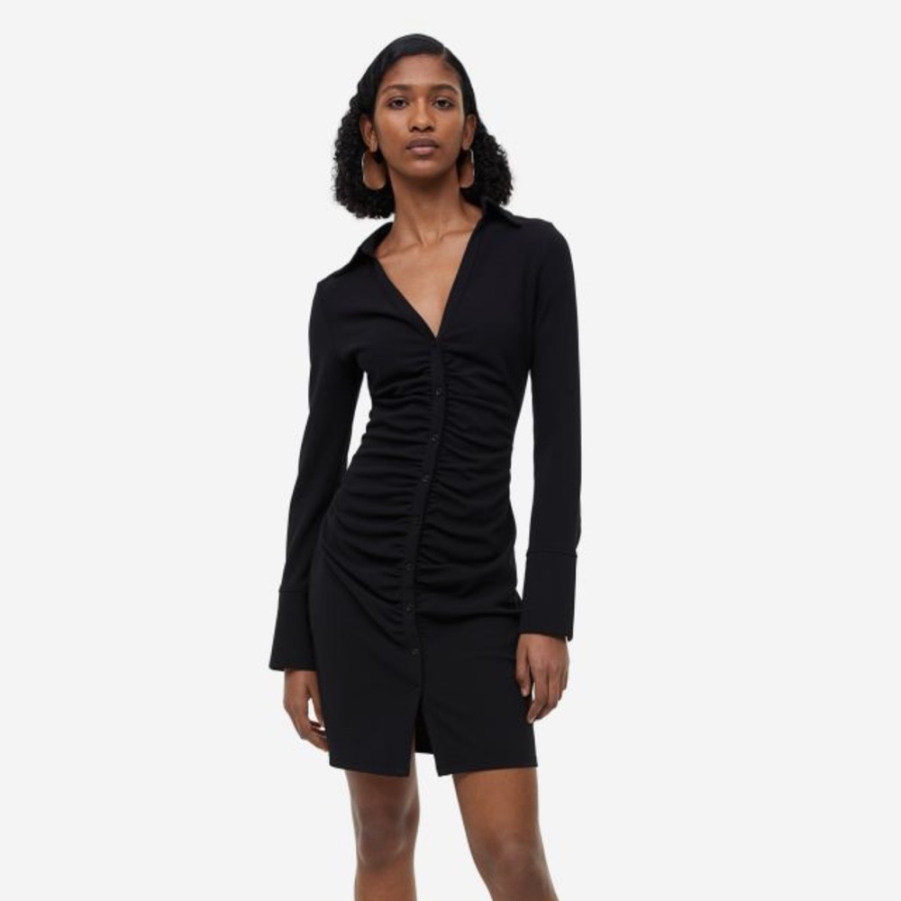 DIVIDED H&M Draped Shirt Dress